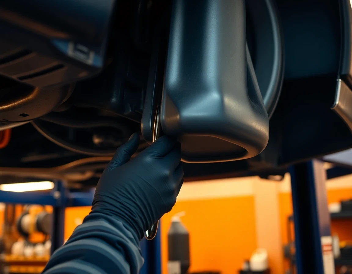 Vidange et entretien automobile en atelier